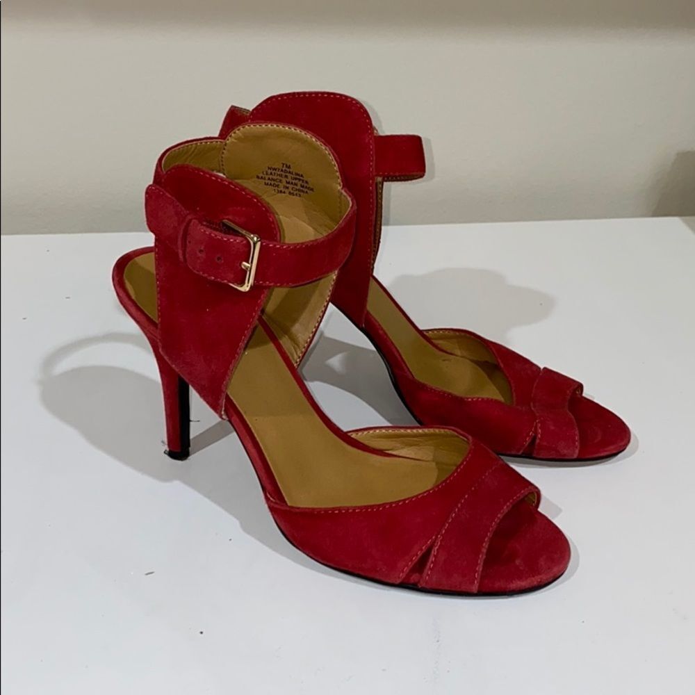 Nine West Red Suede Sandals - Picture 4 of 9